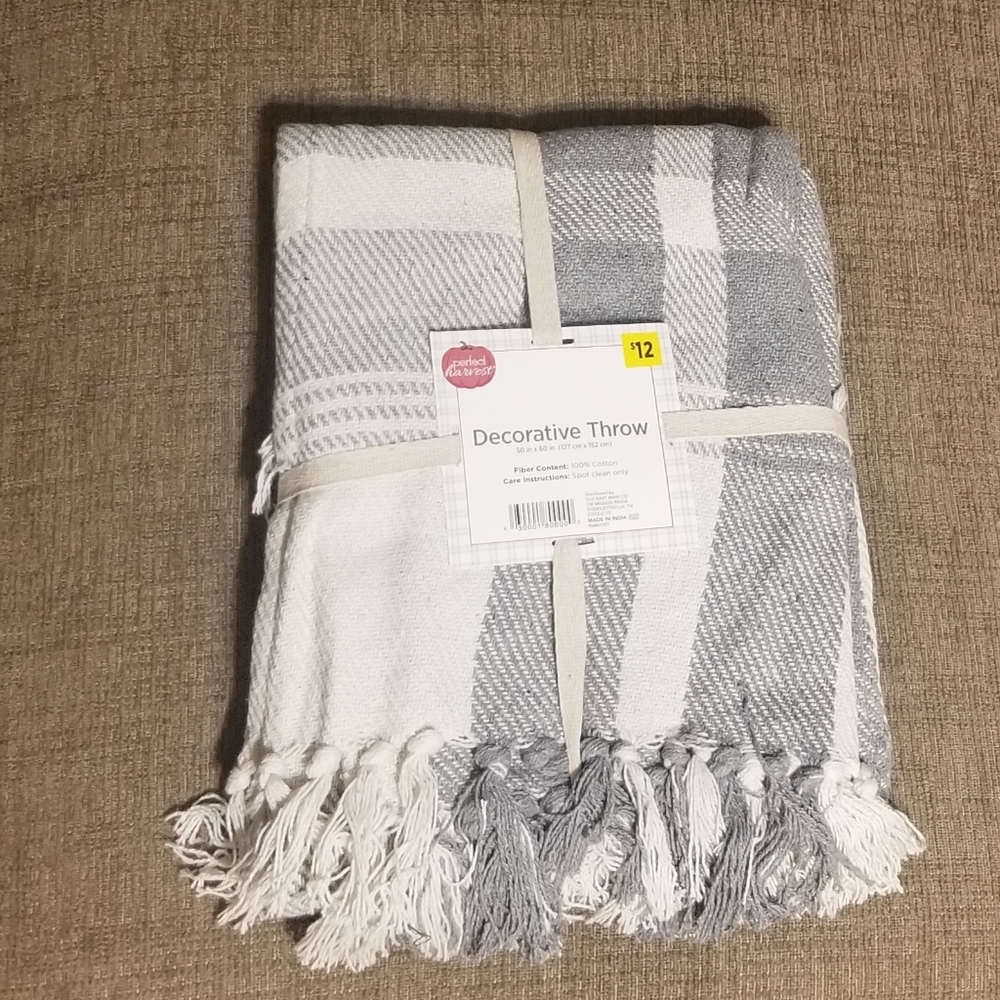 Plaid 100% Cotton Throw Blanket